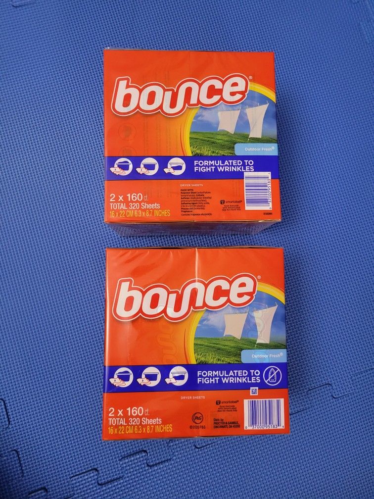 Bounce Dryer Sheets, Outdoor Fresh, 160-count, 2-pack