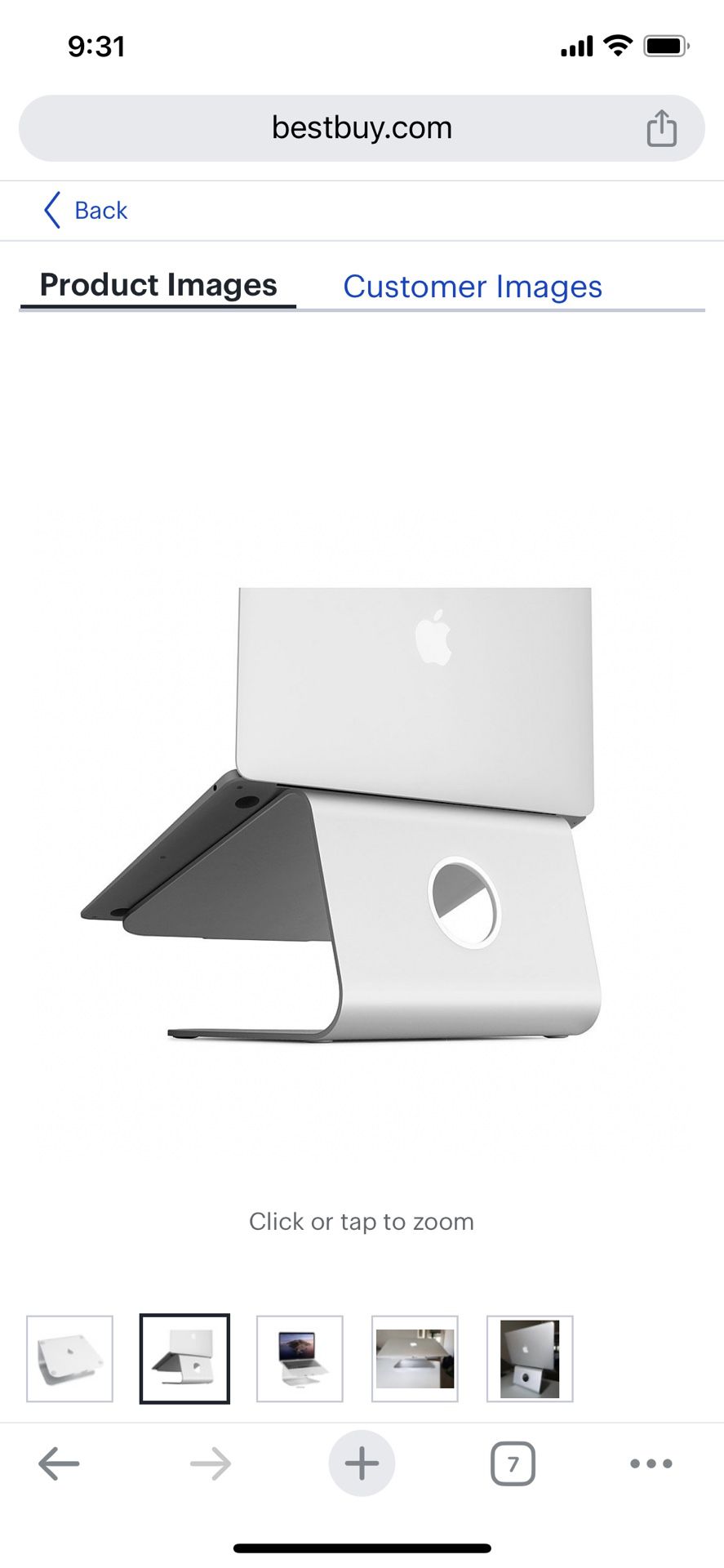 Laptop Stand - Mstand Silver
