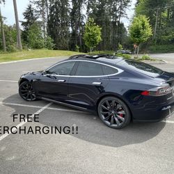 2014 Mystic Blue Tesla Model S P85+ - FREE CHARGING - Rare Beautiful Car - 