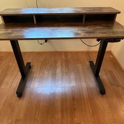 Adjustable Electric Standing Desk with under desk cord organizer