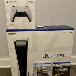 PlayStation 5 Spider-Man Ultimate Edition & Call of Duty 2 Controller Bundle New