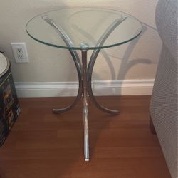Glass Chrome Table