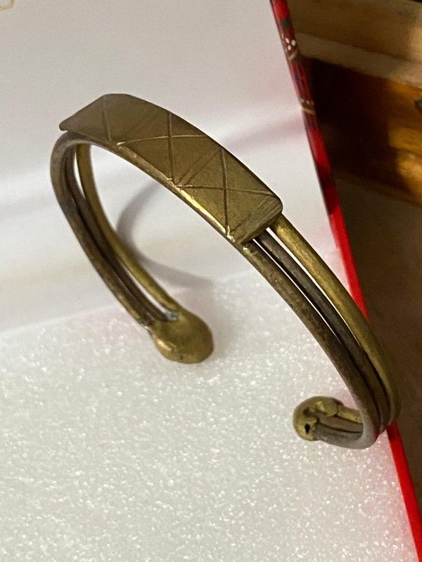 Pulseras Cobre Tallado Caña Antigua