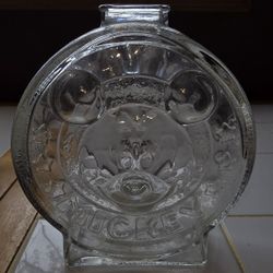 Vintage Mickey/Minnie Mouse Glass Bank