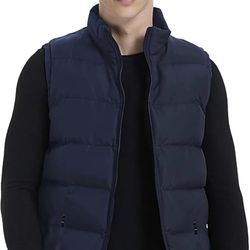 NEW Sleeveless Puffer Vest Zippered - Warm Water-Resistant winter outdoor puffey jacket Size M and S - Men's Women's 