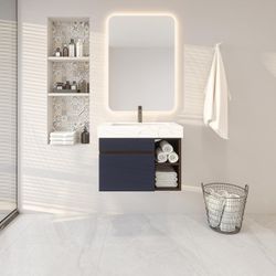36" Bathroom Vanities Cabinet with Sink Combo,Wall-Mounted Bathroom Vanity Cabinet with 1 Big Drawer