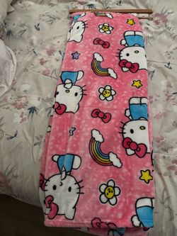 Hello Kitty Pink Fleece Throw Blankets