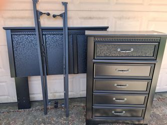Bed and Matching Chest of Drawers