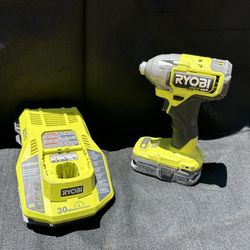 Ryobi ONE+ HP 18 V Brushless Impact Driver With 1.5 Ah Lithium‑Ion Battery & 30‑Minute Charger