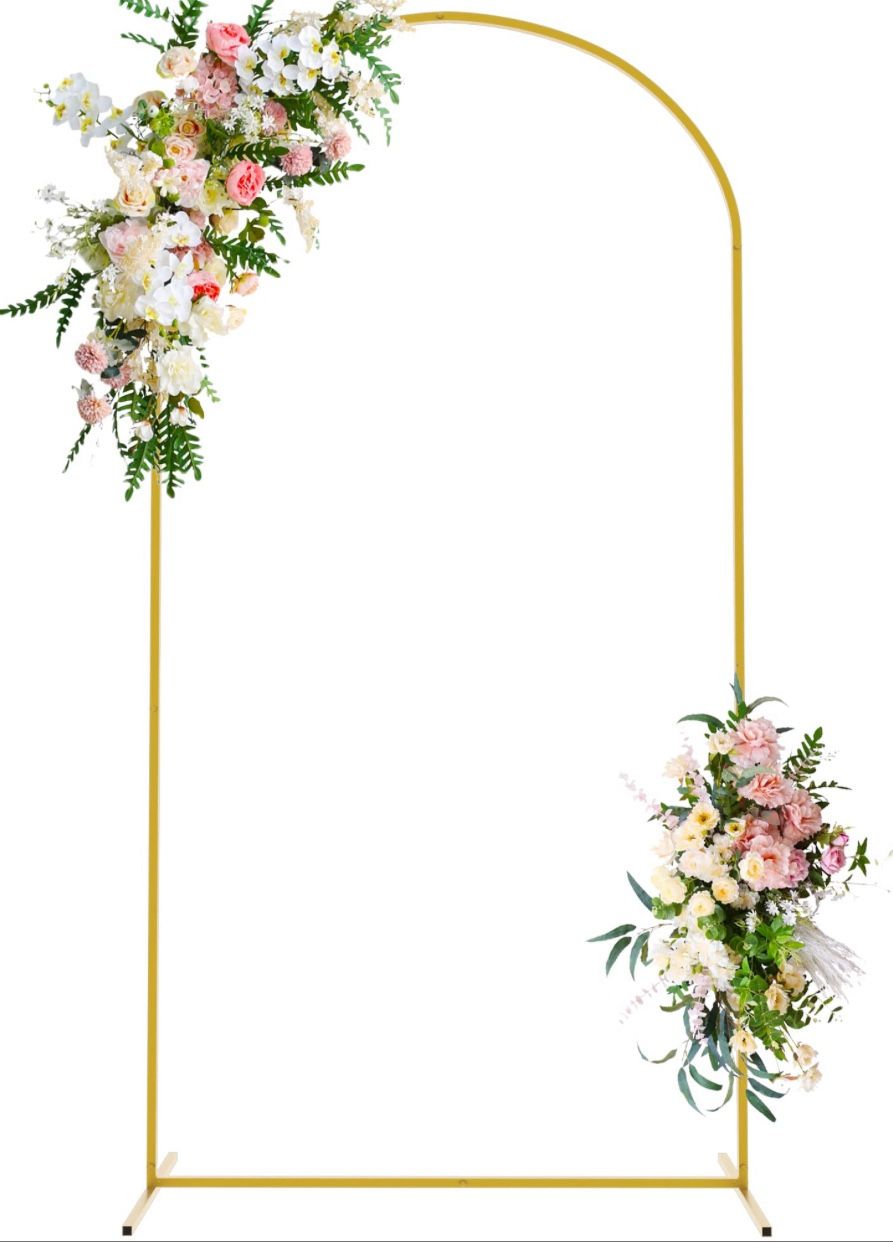 7.2FT Gold Arch Backdrop