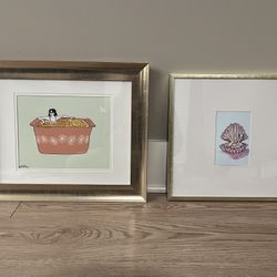 Metallic Gold Frame With White Mat