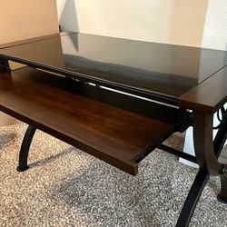 Computer Desk With Keyboard Tray 