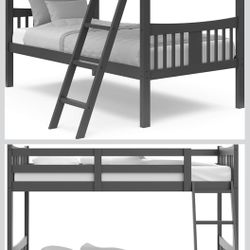 Gray Farmhouse Bunkbed (twin)