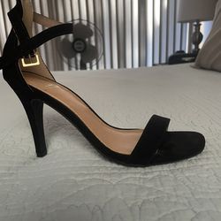 BLACK HIGH HEEL SANDALS