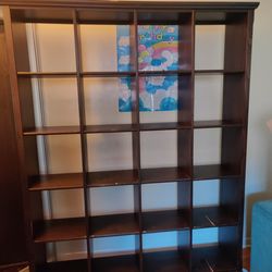 LARGE, SOLID WOOD Cube Storage Shelf + Optional Bins