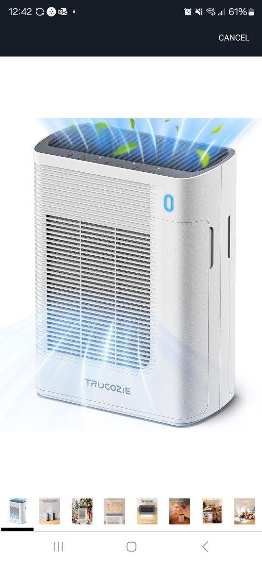 Trucozie Air Purifier For Large Room Up To 1937 Sqft