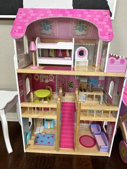 Kids dollhouse + Babydoll stroller
