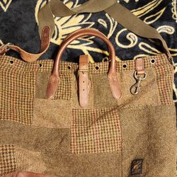 Ralph Lauren Patchwork Leather & Wool Quilt Messenger
bag