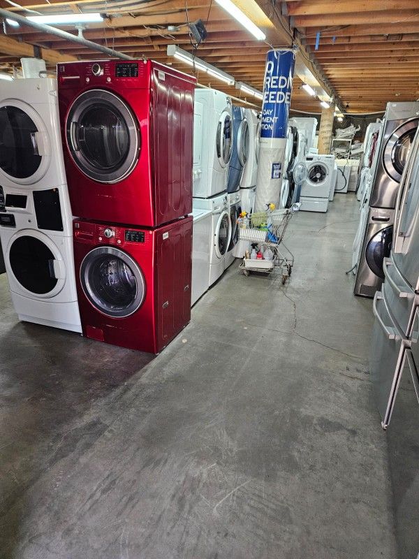 Huge Sale Store Full Of Nice Refurbished Certified Gently Used Samsung GE Whirlpool LG BOSH ELECTROLUX Maytag Refrigerators Washer Dryer Stove Stackab
