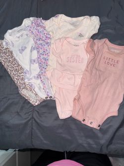 Carter's Baby Girl Onesie Bundle – 5 Pieces