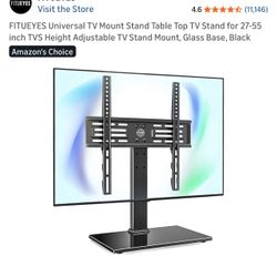 OPEN TO ALL  OFFERS!!Black Glass Tv Stand Fits Size 27-55” 