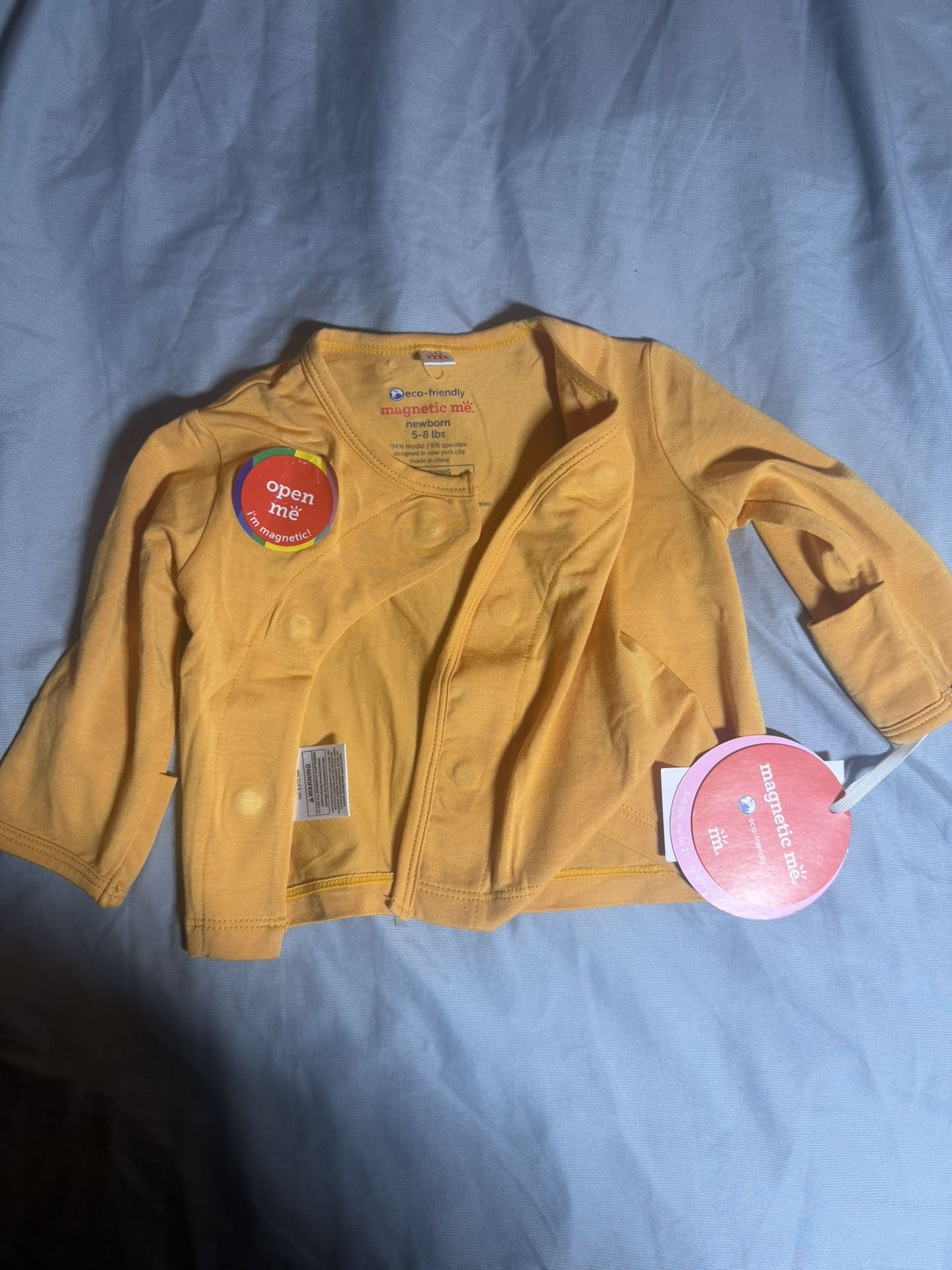 Magnetic Me Orange Long Sleeve Top Newborn 5-8lbs
