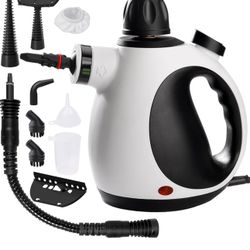 Handheld Steam Cleaner, Steam Cleaner for Home with 10 Accessory Kit, Multipurpose Portable Upholstery Steamer Cleaning with Safety Lock to Remove Gri