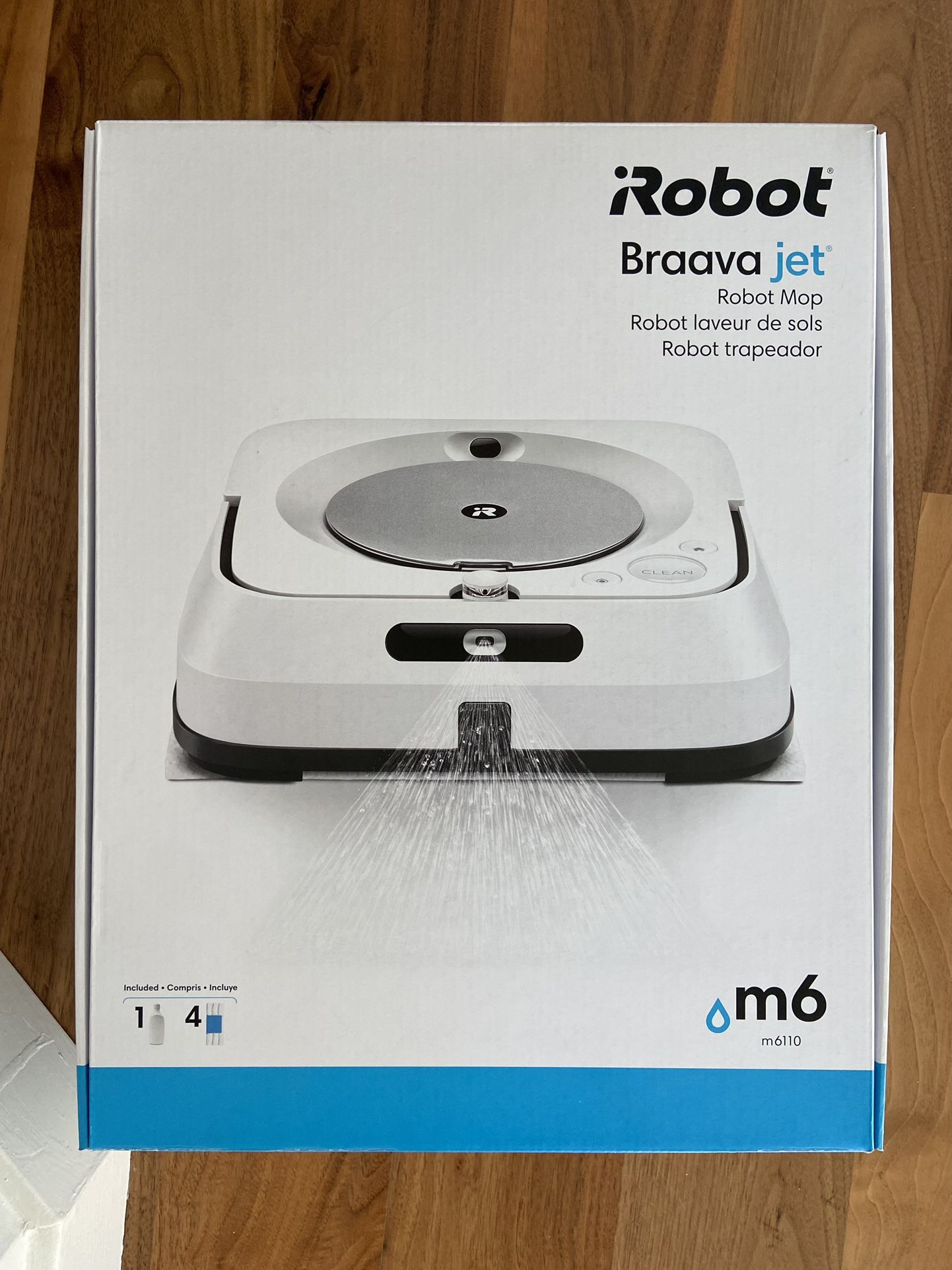 iRobot Braava Jet M6 (6110) Robot Mop White 3 Wet Pads