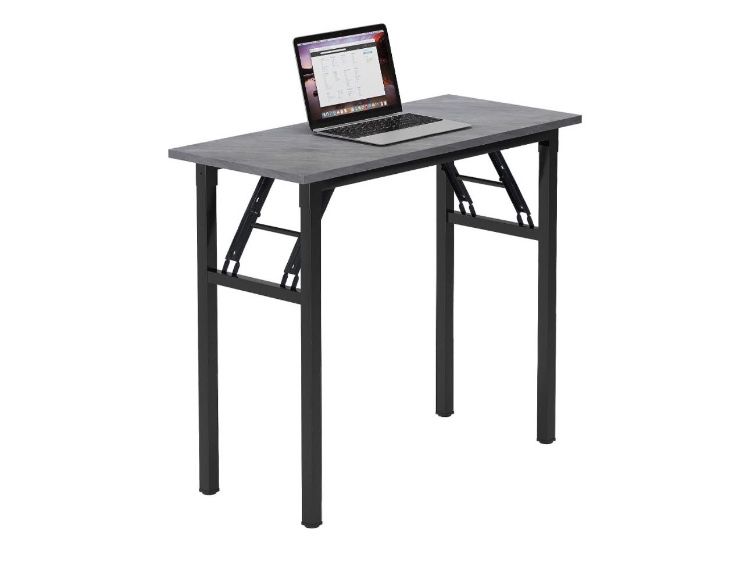 Small Desk 31 1/2" No Assembly Foldable Writing Table,Sturdy and Heavy Duty Folding Computer Desks 
