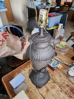 Vintage cast iron lamp