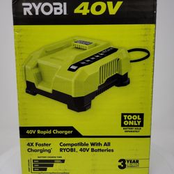 Ryobi OP406A 40V Lithium-Ion Rapid Charger.