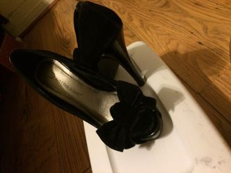 Black Peep Toe Heels