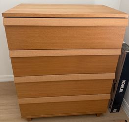 Free IKEA MALM 4-Drawer Dresser Oak Veneer