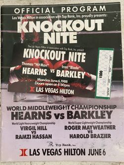 Hearns vs Barkley Boxing Program 6.6.88