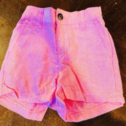 3-6M Boy’s Janie & Jack Pink Shorts & Plaid Multicolor Bodysuit; Bodysuit: Pink/Peach, Green, Blue, Yellow, & White