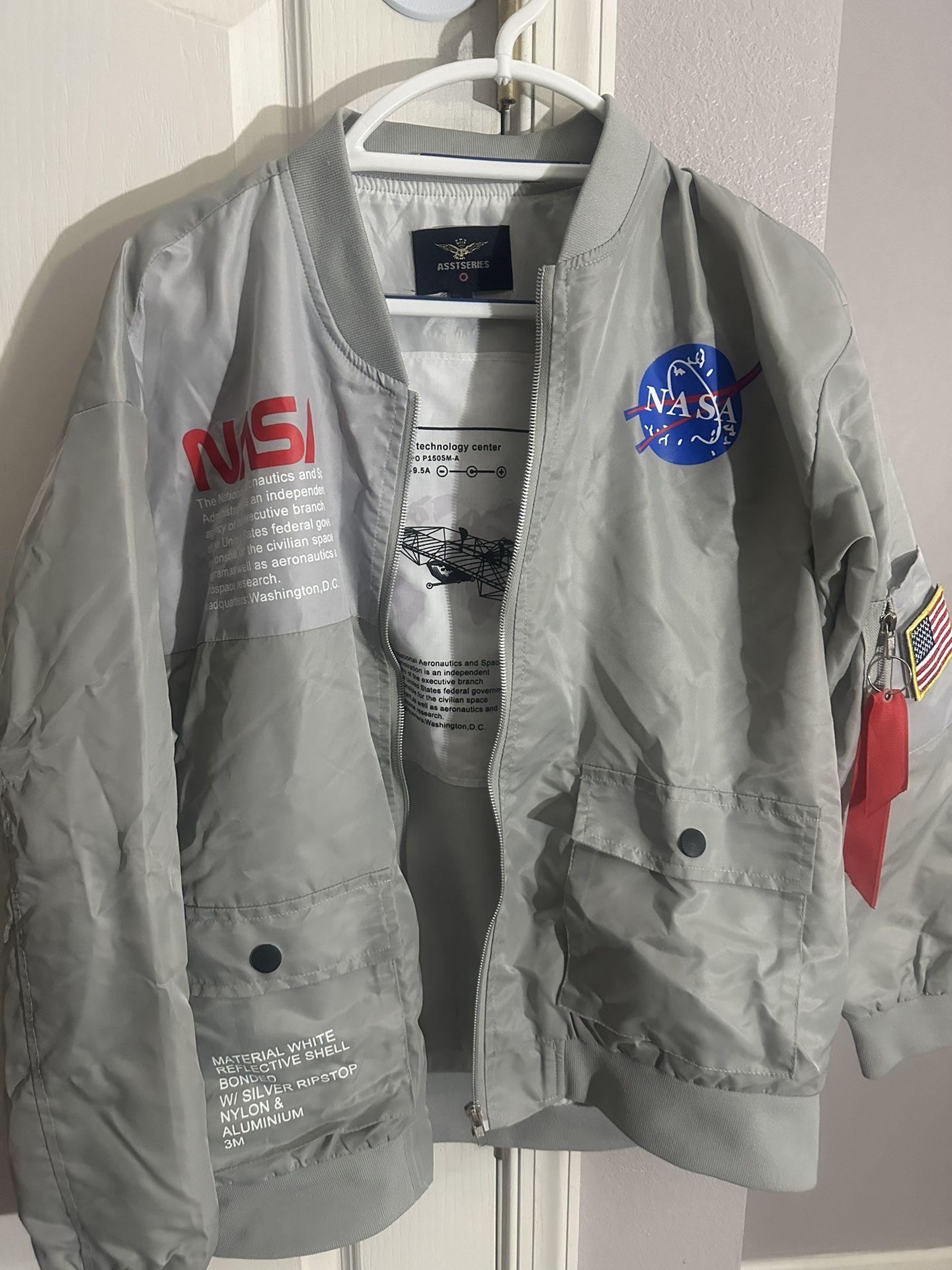 NASA Corporations Bomber Jacket - Silver