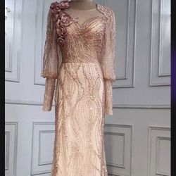 Romantic Pink Flower Dress - Size 6