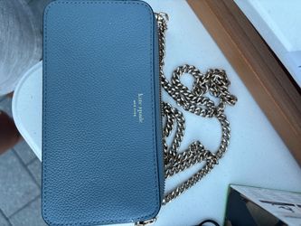 Kate Spade Blue Leather Chain Crossbody Bag