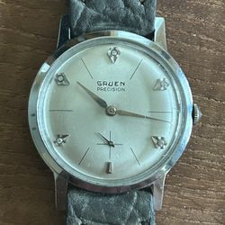 Vintage Gruen Precision Diamond Watch 