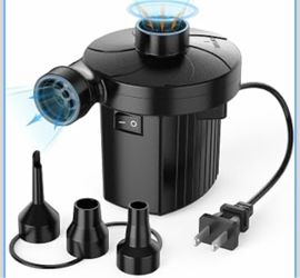 Electric Air Pump for Inflatables,Portable Quick-Fill Air Pump with 3 Nozzles,110-120V, Inflator & Deflator Pumps for Outdoor Camping, Air Mattress Be