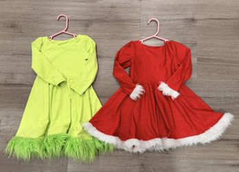 Girls Santa & Grinch Dress