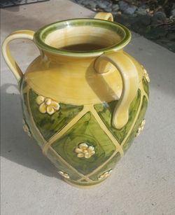 Italian Amalfi Vase 13"h