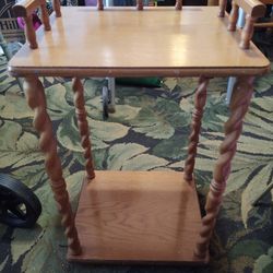 Wood Shelf With Bottom Shelf 