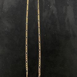 14k Gold 3Tone Figaro Chain 20”
