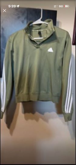 Adidas Cropped Quarter-Zip Pullover size medium