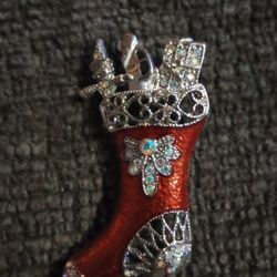 Vintage Stocking Brooch