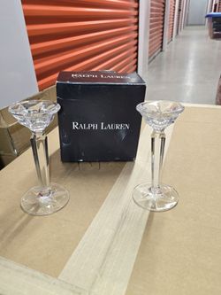 Ralph Lauren Crystal Candlestick Holder