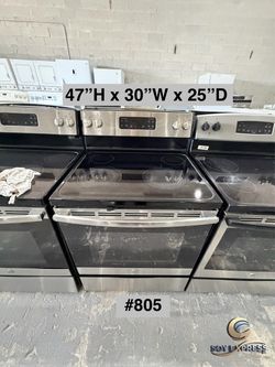 GE stove  Electric Range with Glass Cooktop (#805) SEE PRICE DESCRIPTION