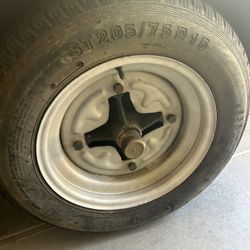 Vintage Dexstar Rims For Travel Trailer. 4 In Great Condition Along With Axles  With Electric Brakes