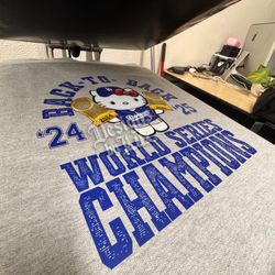 Hello Kitty Dodgers T-shirts Crewnecks Hoodies Custom Apparel 